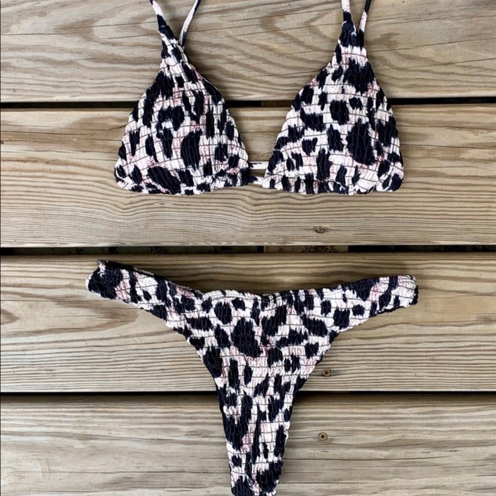 Haute Swimwear Leopard Print Bikini S